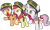 Size: 1231x743 | Tagged: safe, artist:sollace, derpibooru exclusive, apple bloom, scootaloo, sweetie belle, earth pony, pegasus, pony, unicorn, 28 pranks later, g4, my little pony: friendship is magic, .svg available, badge, clothes, cookie zombie, cutie mark crusaders, derp, female, filly, filly guides, foal, horn, open mouth, rainbow muzzle, raised leg, scout uniform, scoutaloo, show accurate, simple background, svg, transparent background, trio, vector