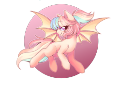 Size: 5788x4093 | Tagged: safe, artist:yamikonek0, oc, oc only, oc:pastel kisses, bat pony, pony, bat pony oc, bat wings, simple background, solo, transparent background, wings