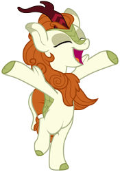 Size: 7000x10000 | Tagged: safe, artist:tardifice, autumn blaze, kirin, g4, sounds of silence, absurd resolution, bipedal, female, open mouth, simple background, solo, transparent background, vector