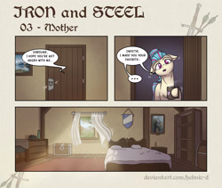 Size: 2336x1968 | Tagged: safe, artist:helmie-art, oc, oc:karoline skies, pony, comic:iron and steel, comic