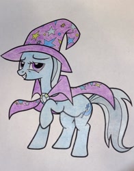 Size: 1280x1634 | Tagged: safe, artist:flowytrails, trixie, g4, cape, clothes, hat, trixie's cape, trixie's hat