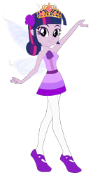 Size: 327x570 | Tagged: safe, artist:cookiechans2, artist:selenaede, artist:user15432, twilight sparkle, alicorn, fairy, human, equestria girls, g4, ballerina, ballet, ballet slippers, bare shoulders, base used, braided ponytail, clothes, crown, dress, fairy princess, fairy wings, fairyized, flower, flower in hair, jewelry, leggings, ponytail, purple dress, purple shoes, regalia, shoes, simple background, slippers, solo, sparkly wings, strapless, sugar plum fairy, sugarplum fairy, transparent background, tutu, twilarina, twilight sparkle (alicorn), wings