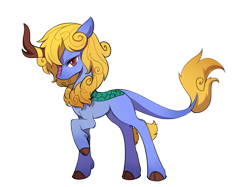 Size: 1067x800 | Tagged: safe, artist:sonigiraldo, oc, oc only, oc:aozora breeze, kirin, floppy ears, kirin oc, looking at you, original character do not steal, simple background, solo, transparent background