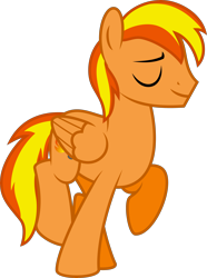 Size: 4000x5378 | Tagged: safe, artist:melisareb, oc, oc only, oc:firey ratchet, pegasus, pony, 2022 community collab, derpibooru community collaboration, absurd resolution, eyes closed, male, simple background, solo, stallion, transparent background, vector