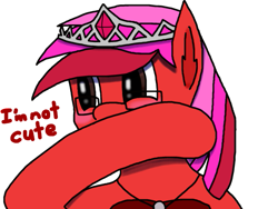 Size: 659x495 | Tagged: safe, artist:solarheclipse, oc, oc only, oc:ruby star, pony, cute, jewelry, simple background, solo, tiara, white background