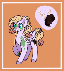 Size: 1033x1150 | Tagged: safe, artist:hopenotfound, oc, oc only, oc:ginger, pegasus, pony, female, magical lesbian spawn, mare, offspring, parent:fluttershy, parent:rarity, parents:flarity, solo
