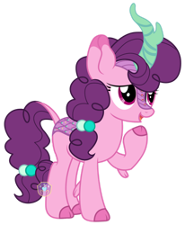 Size: 1280x1550 | Tagged: safe, artist:lovinglypromise, sugar belle, kirin, g4, kirin-ified, simple background, solo, species swap, transparent background