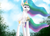 Size: 3500x2520 | Tagged: safe, artist:darky_wings, princess celestia, oc, oc:prototype third, alicorn, pegasus, pony, g4, bondage, commission, crush fetish, cute, cutelestia, dirty hooves, fetish, giantlestia, happy, high res, hoof fetish, looking down, macro, macro/micro, micro, raised hoof, size difference, sky, smiling, spread legs, spread wings, spreading, story in the comments, tree, underhoof, wings, worried