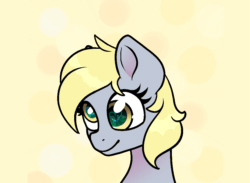 Size: 957x701 | Tagged: safe, artist:cornelia_nelson, artist:lazy_daissy, derpy hooves, pegasus, pony, ;p, animated, animated background, blinking, bust, commission, cute, derpabetes, gif, heart eyes, one eye closed, perfect loop, portrait, solo, tongue out, wingding eyes, wink, ych animation, ych example, ych result, your character here