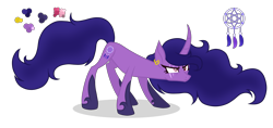 Size: 3800x1800 | Tagged: safe, artist:magicuniclaws, oc, oc only, pony, unicorn, female, magical lesbian spawn, mare, offspring, parent:mane-iac, parent:tantabus, simple background, solo, transparent background