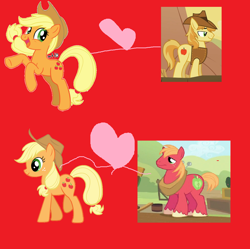 Size: 1242x1238 | Tagged: safe, artist:toonprincesszelda43, applejack, big macintosh, braeburn, g4, applecest, choose your ship, female, incest, male, ship:applemac, ship:braejack, shipping, straight