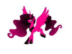 Size: 2048x1536 | Tagged: safe, artist:laalaaangel, alicorn, pony, alicornified, flying, hoof shoes, jewelry, peytral, ponified, race swap, simple background, six (musical), solo, tiara, white background