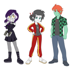 Size: 4763x4267 | Tagged: safe, artist:limedazzle, oc, oc only, oc:eaststern, oc:gothy moon, oc:ruby sword, equestria girls, g4, looking at you, reference sheet, show accurate, simple background, transparent background