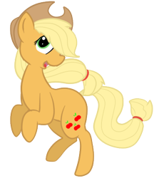 Size: 405x469 | Tagged: safe, artist:blynxee, applejack, earth pony, pony, g4, female, mare, simple background, solo, transparent background