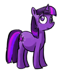 Size: 445x506 | Tagged: safe, artist:blynxee, twilight sparkle, pony, unicorn, g4, female, mare, simple background, solo, unicorn twilight, white background