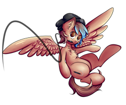 Size: 3774x3141 | Tagged: safe, artist:coco-drillo, oc, oc only, oc:dbleki, pegasus, pony, beanie, cave town, chest fluff, clothes, commission, drawing, ear fluff, floating, flying, hat, high res, male, simple background, solo, stallion, transparent background