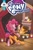 Size: 1318x2000 | Tagged: safe, artist:briannacherrygarcia, idw, boneless, cheese sandwich, pinkie pie, earth pony, pony, g4, season 10, spoiler:comic, spoiler:comic95, clothes, dancing, dress, eyes closed, female, flower, flower in mouth, holding a pony, male, rose, rose in mouth, rubber chicken, ship:cheesepie, shipping, straight