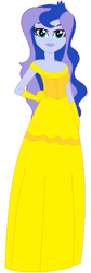 Size: 217x648 | Tagged: safe, artist:sturk-fontaine, princess luna, vice principal luna, equestria girls, g4, base used, beauty and the beast, clothes, dress, gown, princess belle, simple background, solo, white background