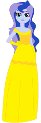 Size: 217x648 | Tagged: safe, artist:sturk-fontaine, princess luna, vice principal luna, human, equestria girls, g4, base used, beauty and the beast, clothes, dress, gown, princess belle, simple background, solo, white background