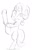 Size: 636x1000 | Tagged: safe, artist:k-nattoh, starlight glimmer, pony, unicorn, g4, bipedal, blushing, female, holding leg, mare, meme, monochrome, open mouth, simple background, sketch, smiling, solo, spread legs, spreading, standing, standing on one leg, sweat, white background