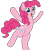 Size: 1280x1459 | Tagged: safe, artist:small-brooke1998, pinkie pie, earth pony, pony, g4, belly, bipedal, female, hooves in air, open mouth, photo, simple background, solo, standing, standing on one leg, transparent background