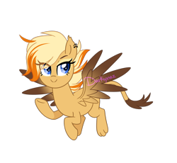 Size: 1720x1580 | Tagged: safe, artist:darkynez, oc, oc only, hybrid, pony, adoptable, adopted offspring, parent:dumbbell, parent:gilda, simple background, solo, transparent background