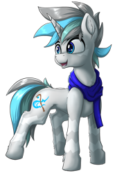 Size: 574x865 | Tagged: safe, artist:calena, oc, oc only, oc:whitefrost, pony, unicorn, 2021 community collab, derpibooru community collaboration, simple background, solo, transparent background
