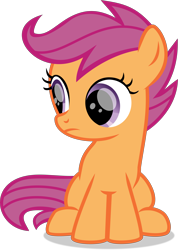 Size: 3828x5371 | Tagged: safe, artist:starcollider, scootaloo, pegasus, pony, g4, on your marks, .svg available, female, filly, shiny eyes, show accurate, simple background, solo, transparent background, vector