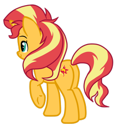 Size: 1298x1343 | Tagged: safe, artist:gmaplay, sunset shimmer, pony, unicorn, equestria girls, equestria girls specials, g4, my little pony equestria girls: better together, my little pony equestria girls: forgotten friendship, bunset shimmer, butt, plot, simple background, solo, transparent background