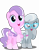 Size: 3946x5000 | Tagged: safe, artist:dashiesparkle edit, artist:parclytaxel, edit, edited edit, editor:slayerbvc, vector edit, diamond tiara, silver spoon, crusaders of the lost mark, g4, my little pony: friendship is magic, .svg available, absurd resolution, accessory-less edit, adorabullies, coat markings, cute, glasses, missing accessory, raised hoof, simple background, smiling, socks (coat markings), transparent background, vector