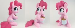 Size: 1280x475 | Tagged: safe, artist:sparkle257, pinkie pie, earth pony, pony, g4, cookie, cookie jar, craft, cute, diapinkes, female, figurine, food, irl, mare, photo, sculpture, solo, traditional art