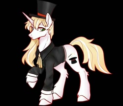 Size: 750x650 | Tagged: safe, artist:煜煜, oc, oc only, oc:magic dazzle, pony, unicorn, clothes, hat, raised hoof, slender, solo, sternocleidomastoid, thin