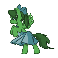 Size: 200x200 | Tagged: source needed, safe, artist:h-swilliams, oc, oc only, oc:aeonian argos, pegasus, pony, animated, bipedal, bow, clothes, crossdressing, dancing, dress, hair bow, male, pegasus oc, ponified, simple background, solo, species swap, stallion, transparent background