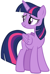 Size: 1280x1898 | Tagged: safe, artist:andoanimalia, twilight sparkle, alicorn, pony, g4, the summer sun setback, female, folded wings, simple background, smiling, solo, transparent background, twilight sparkle (alicorn), vector, wings