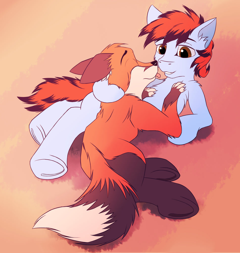 safe, artist:foxnose, oc, earth pony, fox, hybrid, pony, commission, high r...