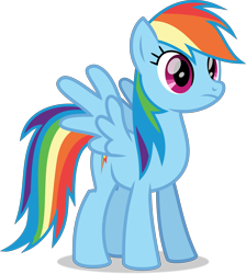 Size: 5378x6006 | Tagged: safe, artist:starcollider, rainbow dash, pegasus, pony, bridle gossip, g4, .svg available, female, mare, show accurate, simple background, solo, svg, transparent background, vector