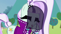 Size: 1920x1080 | Tagged: safe, screencap, coloratura, earth pony, pony, g4, the mane attraction, countess coloratura, eyes closed, female, laughing, mare, solo, veil