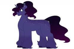 Size: 1280x854 | Tagged: safe, artist:itstechtock, oc, oc only, pony, unicorn, female, magical lesbian spawn, mare, offspring, parent:nightmare moon, parent:twilight sparkle, parents:twimoon, simple background, solo, white background
