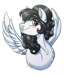 Size: 2800x3300 | Tagged: safe, artist:jack-pie, oc, oc only, oc:marie, pegasus, pony, commission, cute, female, filly, high res, simple background, smiling, solo, transparent background, wings