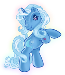 Size: 600x700 | Tagged: safe, artist:webkinzworldz, trixie, pony, unicorn, g3, g4, female, g4 to g3, generation leap, gradient background, looking at you, mare, simple background, solo, starry eyes, transparent background, wingding eyes