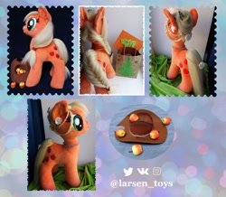Size: 1280x1114 | Tagged: safe, artist:larsen toys, applejack, earth pony, pony, g4, craft, irl, photo, plushie