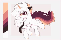 Size: 1570x1028 | Tagged: safe, artist:php146, oc, oc only, oc:ayaka, pony, unicorn, eye clipping through hair, female, mare, necktie, reference sheet, solo