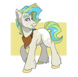 Size: 400x394 | Tagged: safe, artist:equestrias-little-ones, artist:mushroom, oc, oc only, earth pony, pony, facial hair, goatee, magical gay spawn, neckerchief, offspring, parent:braeburn, parent:shining armor, simple background, solo, transparent background