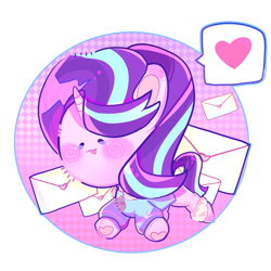 Size: 4000x4000 | Tagged: artist needed, safe, starlight glimmer, pony, unicorn, g4, chubby, cute, glimmerbetes, heart, letter, pictogram, simple background, solo, transparent background