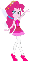 Size: 312x598 | Tagged: safe, artist:cookiechans2, artist:selenaede, artist:user15432, pinkie pie, fairy, human, equestria girls, g4, ballerina, ballet, ballet slippers, base used, braided ponytail, clothes, crown, dress, fairy princess, fairy wings, fairyized, flower, flower in hair, jewelry, leggings, pink dress, pink shoes, pinkarina, ponytail, princess pinkie pie, regalia, shoes, simple background, slippers, solo, sparkly wings, sugar plum fairy, sugarplum fairy, transparent background, tutu, wings