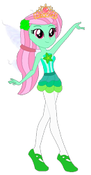 Size: 305x583 | Tagged: safe, artist:cookiechans2, artist:selenaede, artist:user15432, minty, fairy, human, equestria girls, g3, g4, ballerina, ballet, ballet slippers, bare shoulders, base used, braided ponytail, clothes, crown, dress, equestria girls style, equestria girls-ified, fairy princess, fairy wings, fairyized, flower, flower in hair, g3 to equestria girls, g3 to g4, generation leap, green dress, green shoes, jewelry, leggings, mintyrina, ponytail, princess minty, regalia, shoes, simple background, slippers, solo, sparkly wings, strapless, sugar plum fairy, sugarplum fairy, transparent background, tutu, wings