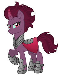 Size: 1269x1615 | Tagged: safe, artist:strawberry-spritz, oc, oc only, pony, unicorn, female, mare, offspring, parent:king sombra, parent:tempest shadow, parents:sombrest, simple background, solo, transparent background