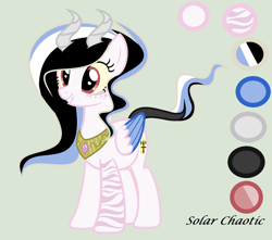 Size: 2412x2136 | Tagged: safe, artist:lominicinfinity, oc, oc only, oc:solar chaotic, hybrid, female, high res, interspecies offspring, offspring, parent:discord, parent:princess celestia, parents:dislestia, simple background, solo