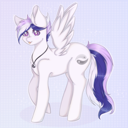 Size: 900x900 | Tagged: safe, artist:saltyvity, oc, oc only, pegasus, pony, solo, tongue out, wings