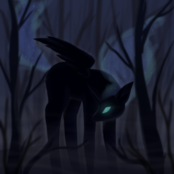 Size: 900x900 | Tagged: safe, artist:saltyvity, nightmare moon, alicorn, pony, g4, female, mare, nightmare night, solo, tree